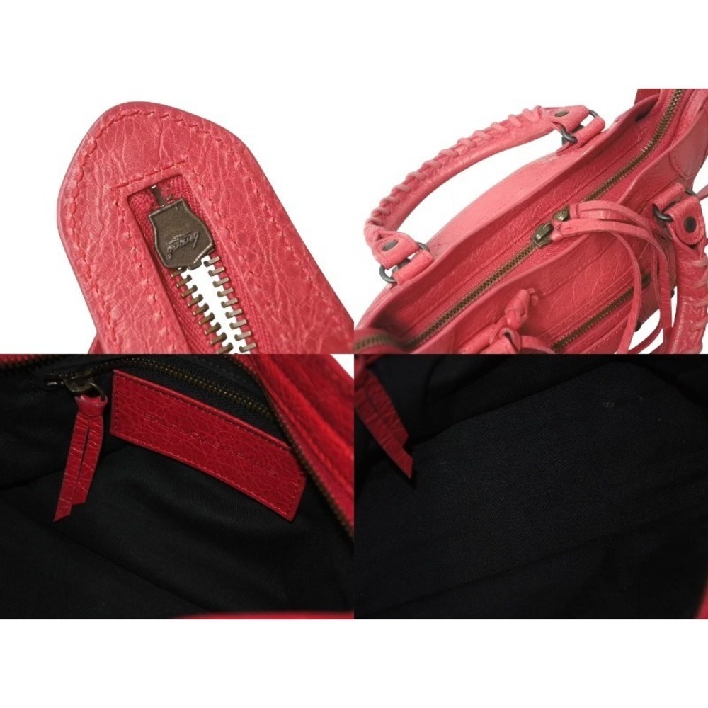 BALENCIAGA Classic City Handbag Red Leather Shoulder Bag - Picture 8 of 9